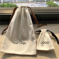 Customized High End Handbag Dust Cover Bag, Cotton Gift String Bag