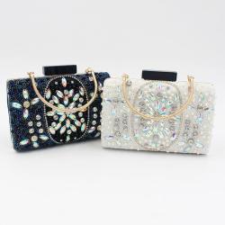 Rhinestone Purse Lady Handbags Ladies Chains Shoulder Bag Beading Bags Clutch Evening Bag For Women pochette femme