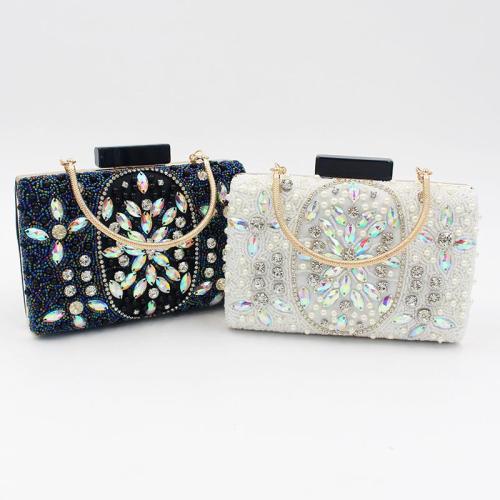 Rhinestone Purse Lady Handbags Ladies Chains Shoulder Bag Beading Bags Clutch Evening Bag For Women pochette femme