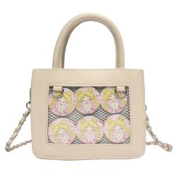 Custom Design Women clear tote cute Handbags Fashion Clear Window Pins Display Girls Crossbody pain Bag