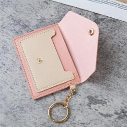 Custom Mini Credit Card Keychain Wallet Multiple Patterns PU Leather Coins Holder For Womensac tendance 2024 carteras para mujer