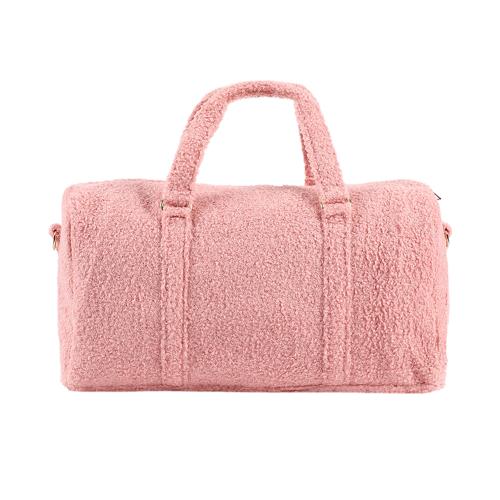 Manufacturer Wholesale Unisex Custom Designer Adjustable Strap Large Capacity Travel Overnight Soft Teddy Sherpa Duffel Bag