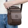 XL282 Best-selling Genuine Leather Men's Shoulder Bag Daily Life Multi-layer Large Capacity Handbag Wear-resistant Durable Bag