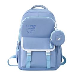 ZR834 New Fashion Girls Schoolbag Nylon Waterproof Backpack Custom Logo High Quality Schoolbag Travel Student Zipper Laptop Bag