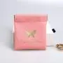 Custom Emboss Logo White Leather Earphone Hairpin Pouch Small Ring Earring Necklace Bracelet Jewelry Bag With Magnet