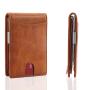 Custom leather money clip wallet leather men money clip business credit card holder for  men