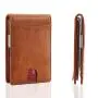 Custom leather money clip wallet leather men money clip business credit card holder for  men