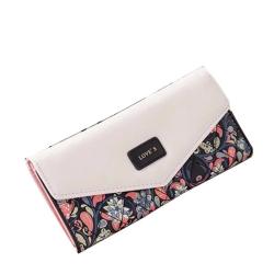 HR145 Women's Artificial Leather Lovely Wallet Clip Fashion Versatile Long Zipper Purse Wedding Birthday Metal Women's Handbag