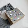 Large Capacity  Women'S New Cute Cartoon Shoulder Tote Bag Students Class Carrying Canvas Bag