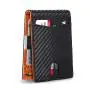 Hot sales RFID money clip wallets carbon fiber leather slim wallet money clip for men