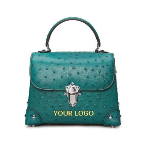 Sac A Main Dame Bolsa Para Dama 2022 Custom Luxury Genuine Exotic Leather Ostrich Skin Handbags Purses And Bags For Women