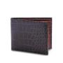 Trifold leather wallet high quality wallet gift full grain croco leather men wallet