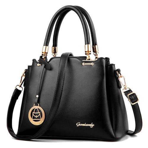 Simple bucket shoulder handbag
