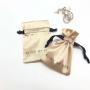Custom Rose Gold Mini Satin Packaging Cosmetic Jewelry Bag Luxury Logo Printed Makeup Gift Dust Silk Satin Pouch
