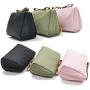 Professional Made Solid Color Mini Portable Handbag Cosmetic Bag Girls Nylon Small Makeup Bag