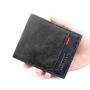 ZX003 Tri-fold Frosted Men's Wallet Leather Business Wallet Multicolor Slim Money Clip Short Multi-card Soft Coin Wallet For Men