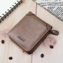 XL025  Men Wallet Luxury Classic Short Zip Style Card Holder Wallet For Men French Style Anti Water Business Person Purse