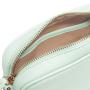Custom Faux Leather Mint Mini Belt Bag with Organizer Card Slots Fashion Women Waist Pouch Bag