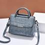 ZR284 Women's Bag 2023 New Fashion One Shoulder Oblique Straddle Bag High Capacity PU Stone Pattern Handbag