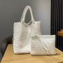 All Hand Woven Tote Women'S Bag 2024 New Fashion Bag Leisure Large Capacity Woven Shoulder Bag Handbag