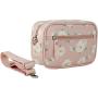 Gelory Wholesale Promotional Custom Logo Little Daisy Zipper PU Leather Makeup Bag Cosmetic Bags