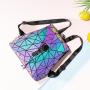 LOVEVOOK fashion PU leather girls daypacks Wholesale reflective travel bag luxury Geometric Luminous school backpacks for women