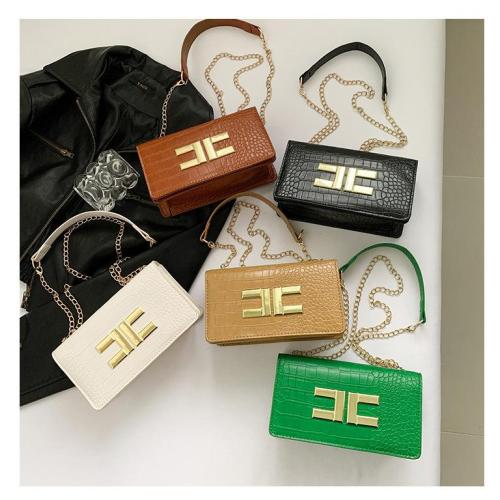 High quality Premium small square bag fashionable foreign crocodile grain ladies shoulder bag crossbody bag