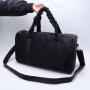 Keymay Custom Fashion Women High Quality Winter Velvet Terry Travel Bag Shoulder Weekender Gym Tote Ruffle Duffel Bag