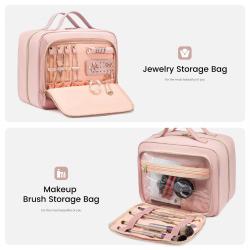 LOVEVOOK 2024 large Capacity Waterproof Travel Zipper Toiletry Pouch Cosmetic Bag For Women Makeup bag Travel bags Organizer