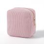 2022 New Trends Eco Friendly Corduroy Makeup Bags Women's Pink Toiletry Pouch Best DIY Cosmetic Gift Bags