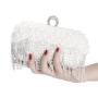Women purse Luxury Glitter Pearl Beaded Evening Bag Tassel Clutch Cosmetic Bag Jewelry handBag 2024