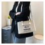 New Fashion One Shoulder Underarm Bag Women Summer Canvas Bag 2022 Large Capacity Special Large Bag Letter