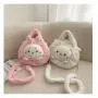 Plush doll bag oblique cross cartoon animal shape pig bag cute Beibei pig doll plush bag