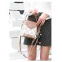 HR593 Women's One Shoulder Portable Small Bag Girls' Fashion Festival Gift Mini Phone Bag PU Fresh and Sweet Pendant Bucket Bag