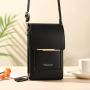 New Crossbody Touch Screen Solid Color Simple One Shoulder Phone Bag for Women