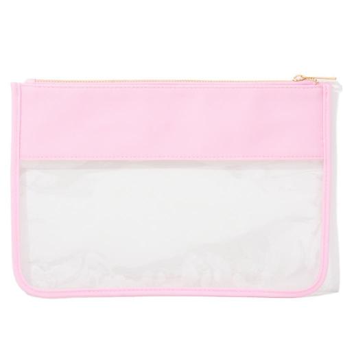 Small MOQ Factory Wholesale Weekly Deals Portable Waterproof Brush Clear Zipper Ladies Towel Embroidery Logo PVC Clear Pouch