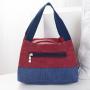 Women's Fashion Multi-Purpose Canvas Handbag Large Capacity Lunch Box & Small Cloth Carrying Bag for Mommy Use