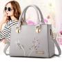 Pure Color crossbody bag PU Single Chains handbags Embroidered Fashionable Ladies Shoulder Bag