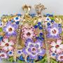 Luxury Rhinestone Purse Enamel Painting Flower Crystal Clutch Bag for Formal Party 2024 Factory Wholesales