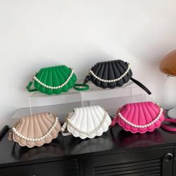 2024 Bag for Women Fashion Female Summer Shoulder Bag Popular Pearl Handbag Chain Crossbody Shell Bag