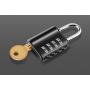 HR198 Zinc Alloy 4-digit Digital Password Lock with Key Dual Channel Management Password Key Padlock Luggage Compartment Lock