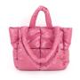 CHANGRONG Custom waterproof Soft Padded Down Winter  Women Large Quilted Puffer Tote Bag