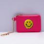 Keymay RTS Stock 8 Colors Personalized Gift Chenille Patches Nylon Card Holder Mini Keychain Wallet Women Coin Purse Key Chain