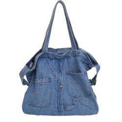 ZR620 Woman Bag Denim Fashion Scarves Female Working Comfortable Portable Shoulder Underarm Bag Girl Versatile Tote Bag Shopping