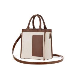 2024 Customized  Recycled Cotton Canvas Purse And Handbag Sets Woven Shoulder  Belt Handle Tote Shopping Bag Hand Bags