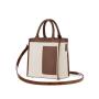 2024 Customized  Recycled Cotton Canvas Purse And Handbag Sets Woven Shoulder  Belt Handle Tote Shopping Bag Hand Bags