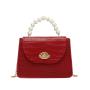 Pearl crocodile pattern handbag for women small square bags ladies hand bags 2024 female wholesale shoulder bag