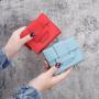 wholesale Factory Ladies wallet short small tri-fold money clip fashion simple clutch bag leather women's wallets coin purse