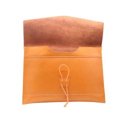 Fireproof Document Bag Genuine Leather File Folder Envelope A4 Paper Portfolio Case