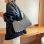 ZF237 New Women's Underarm Bag Korean Fashion Shoulder Bag Zipper Soft Handbag Small Fresh Bubble Bag
